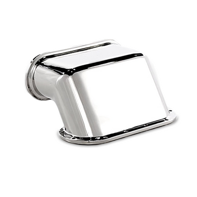 A stainless steel 8-inch wide hawse pipe designed for marine applications to guide anchor lines.